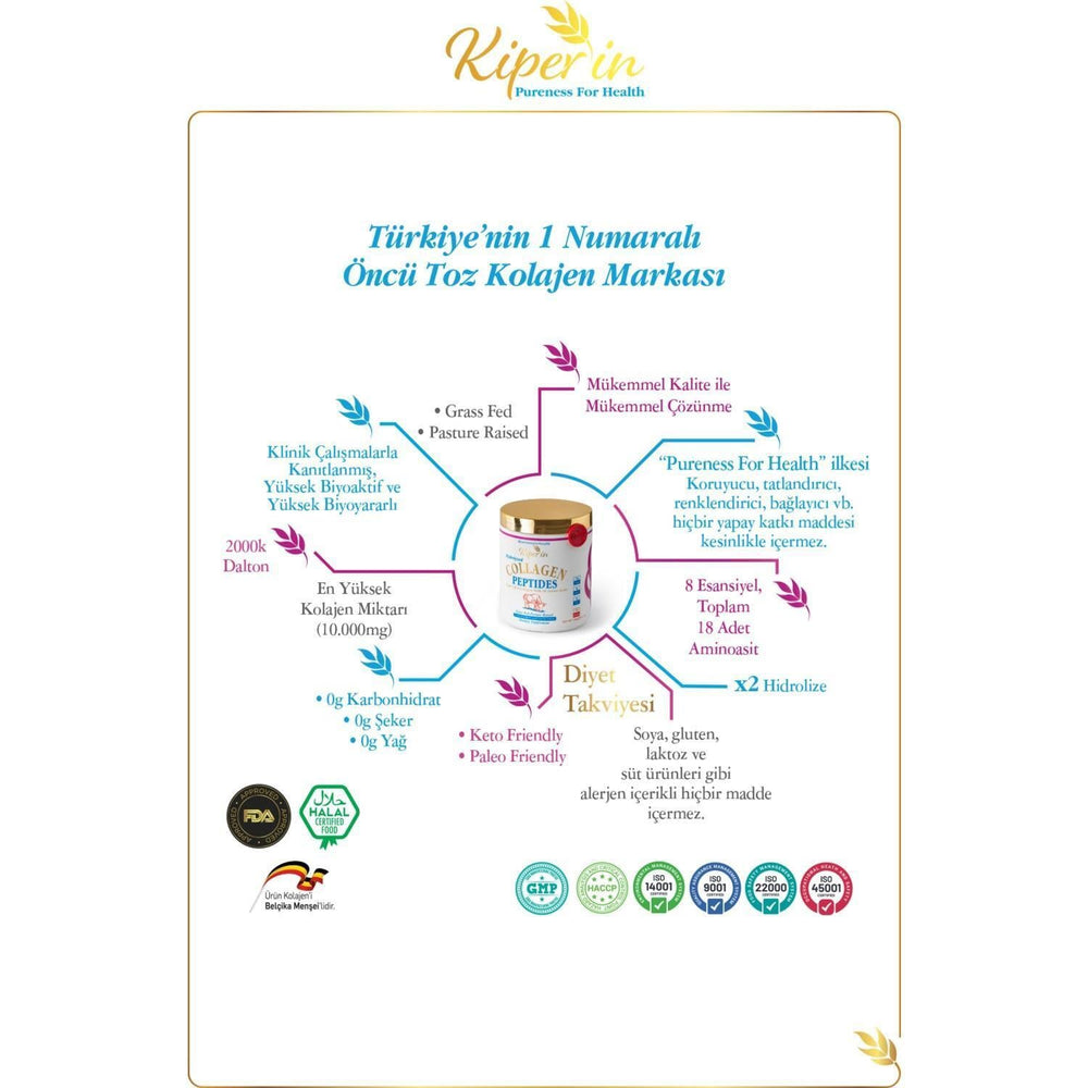 Kiperin Collagen Peptides 50-Day Supply - 500g Collagen Supplement for Skin Health & Anti-Aging - image 11