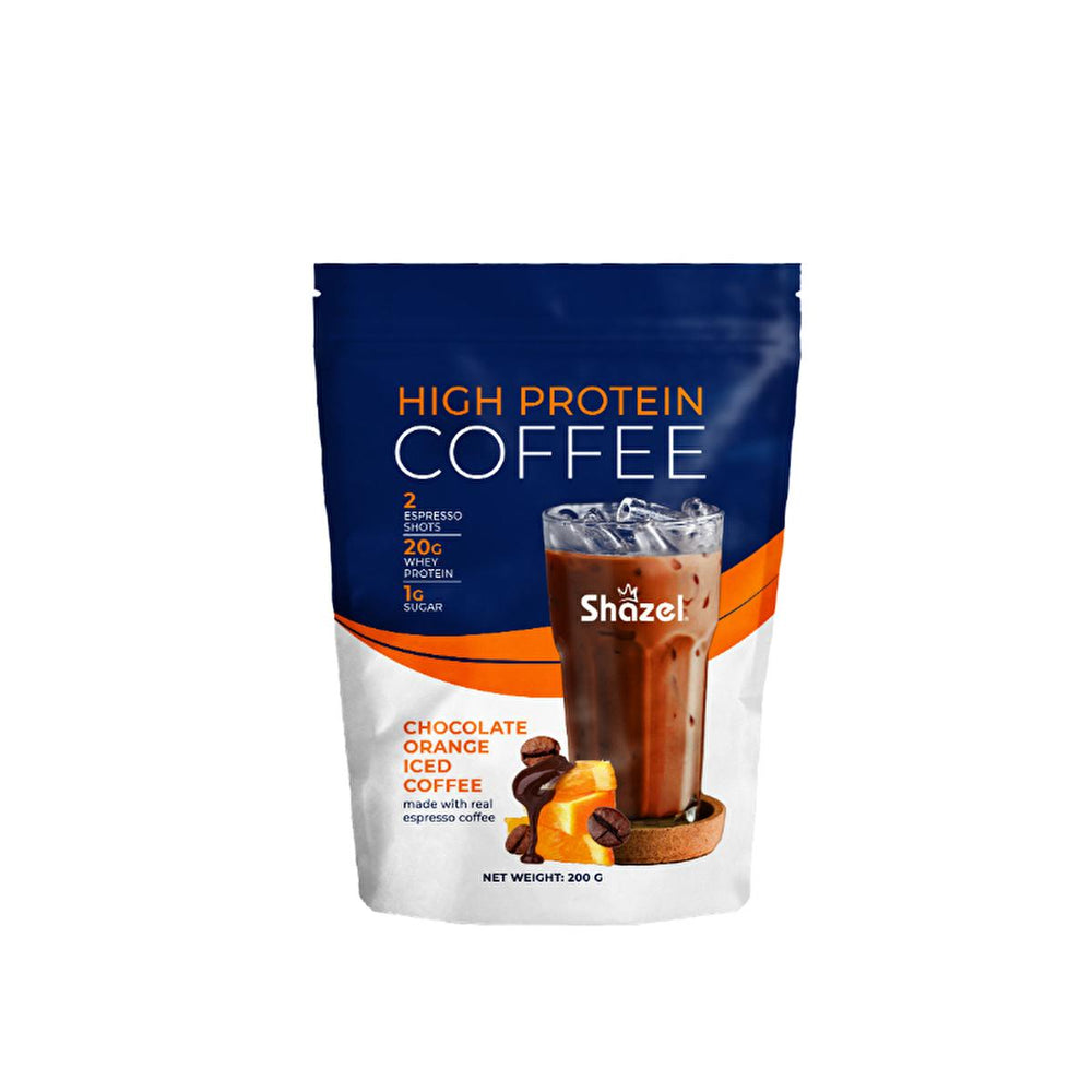Shazel High Protein Cold Coffee Chocolate & Orange Flavor Protein Supplement Drink - Vitamin & Supplement