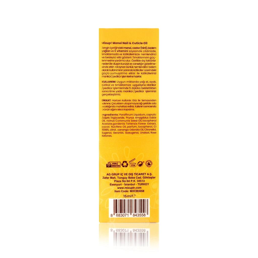 Mixup! Monoi Nail &amp; Cuticle Oil Hydrating Softener 15 ml