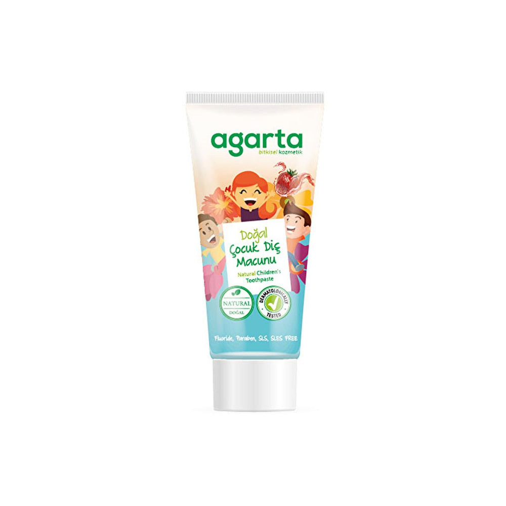 Agarta Natural Fluoride-Free Children's Toothpaste - Strawberry Flavor 2.54 fl oz - Toothpaste