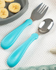 Babyjem Stainless Steel Baby Utensil Set - BPA Free, Ergonomic Design for Independent Eating - view 5
