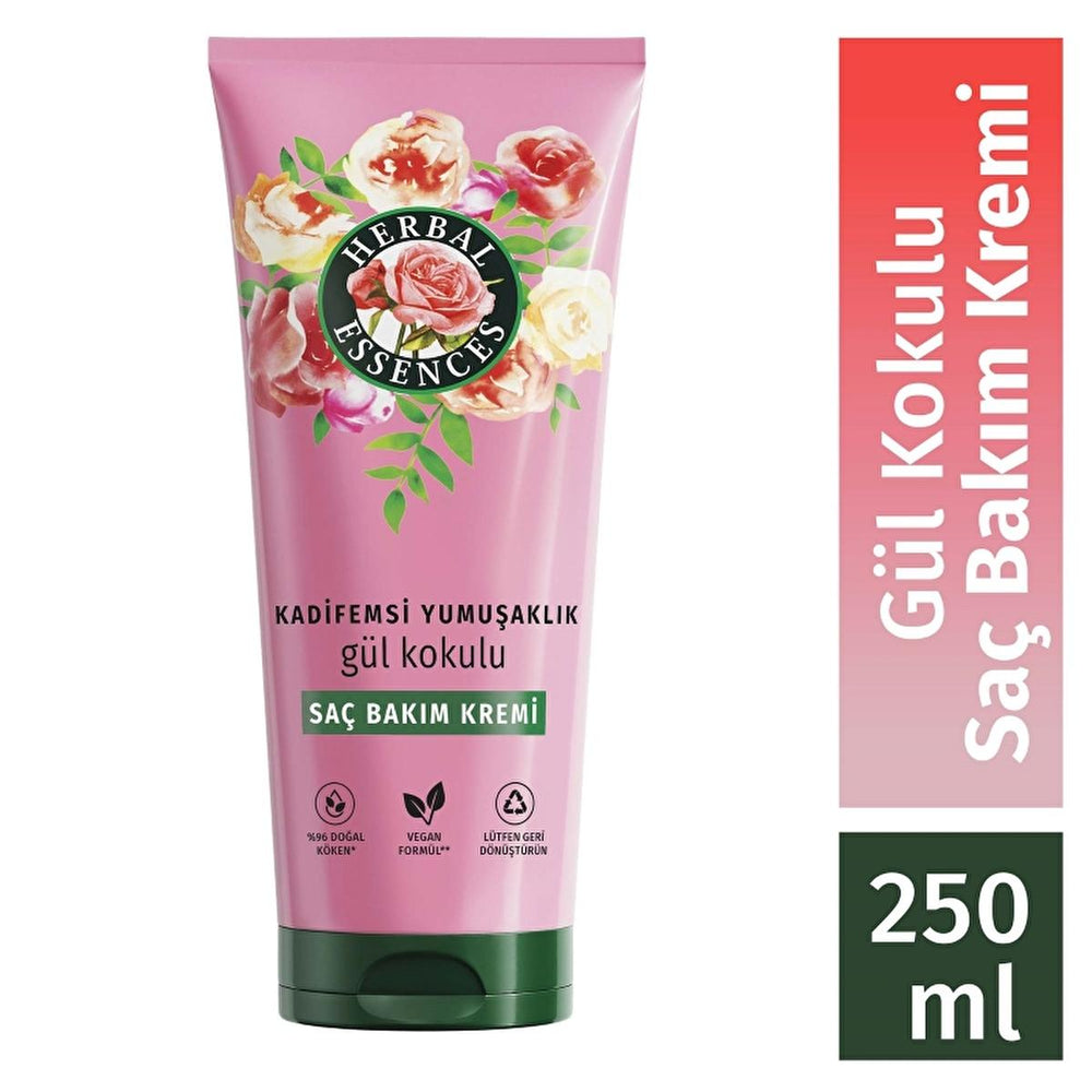 Herbal Essences Rose-Scented Hair Care Cream - Vegan, Nourishing, and Softening for Dry Hair - Conditioner