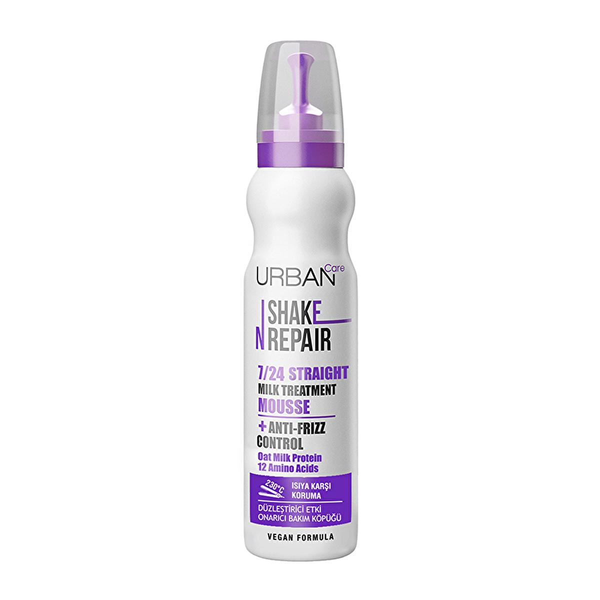 Urban Care Shake N Repair Hair Smoothing Foam - Vegan, Heat Protectant, Dermatologically Tested Urban Care Shake N Repair Hair Smoothing Foam - Vegan & Heat Protectant hair smoothing foam, vegan hair care, dermatologically tested hair products, heat protectant hair spray, oat milk protein hair care, frizz control, hair repair, smoothing serum, cruelty-free beauty, vegan beauty products, hair care for frizzy hair, long-lasting smoothness, protective hair styling