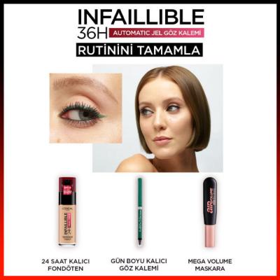 Loreal Paris Infaillable Automatic Eyeliner - Emerald Green, Long-Lasting &amp; Smudge-Proof Loreal Paris Infaillable Automatic Eyeliner - Emerald Green Loreal Paris Infaillable, Automatic Eyeliner, Emerald Green Eyeliner, Long-lasting Eyeliner, Smudge-proof Makeup, Eye Makeup, Cosmetics, Beauty Products, Makeup Essentials, Emerald Green Makeup, Long-lasting Makeup, Smudge-proof Eyeliner, Automatic Makeup, Jel Eyeliner, Eye Liner, Makeup for Beginners, Dramatic Eye Makeup, Smoky Eye Effect