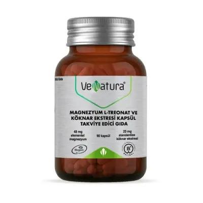 VeNatura Magnesium L-Threonate & Fir Extract Dietary Supplement - 90 Capsules VeNatura Magnesium L-Threonate & Fir Extract Supplement Magnezyum Takviye, Dietary Supplement, Magnesium L-threonate, Fir Extract Supplement, Health and Wellness Supplements, magnesium supplement, natural health products, antioxidant supplements, cardiovascular health support