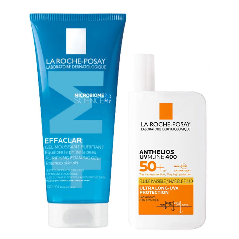 La Roche-Posay Oily Skin Care & High SPF Sunscreen Set 2-Piece