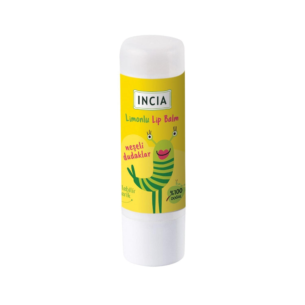 INCIA Kids Lemon Flavored Lip Balm for Children - Moisturizing, Protective, and Fun - 6g INCIA Kids Lemon Lip Balm - Moisturizing & Fun for Kids Kids lip balm, Lemon flavored lip care, Children's lip moisturizer, Kid-friendly lip balm, Natural or safe lip care for children, Lip care for kids, Moisturizing lip balm, Lemon flavored lip balm, Portable lip care, Children's skincare, Kids cosmetics