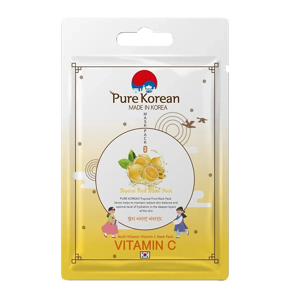 Pure Korean Multi-Vitamin C Face Mask for Glowing Skin 1 Sheet