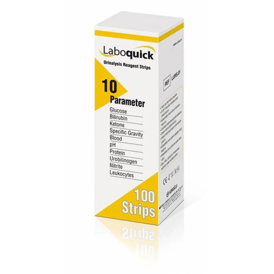 Laboquick 10-Parameter Urine Analysis Test Strips 100 Count