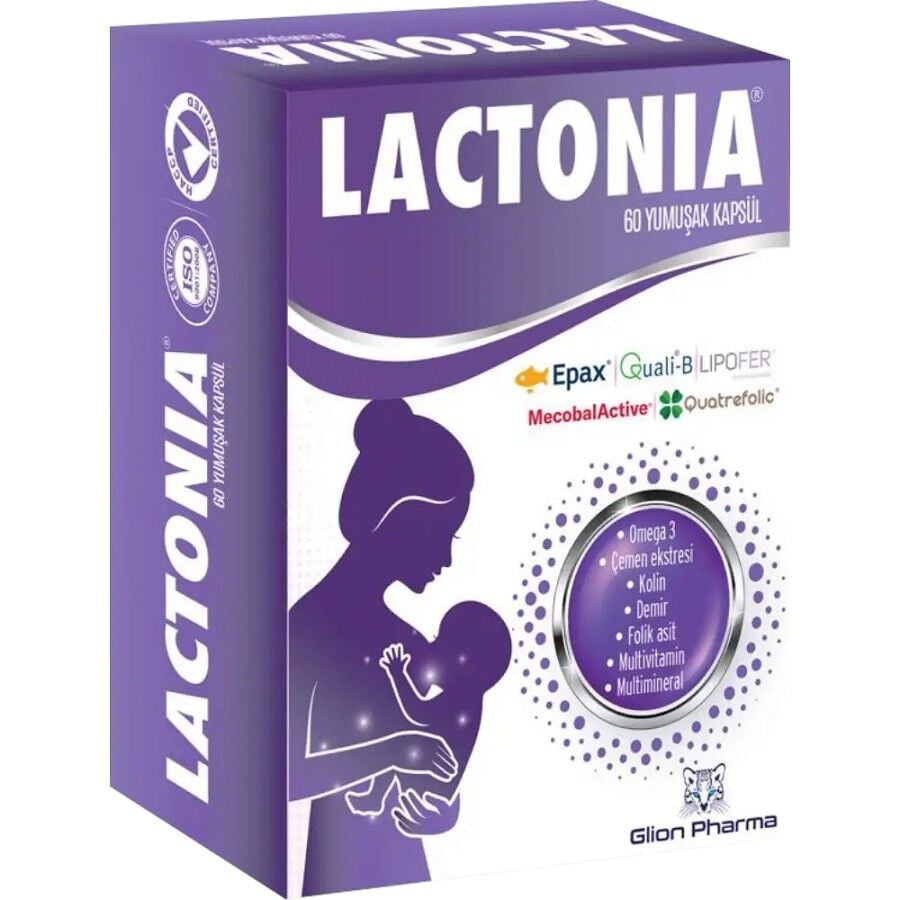 Glion Pharma Lactonia Multivitamin & Omega 3 Supplement 60 Capsules