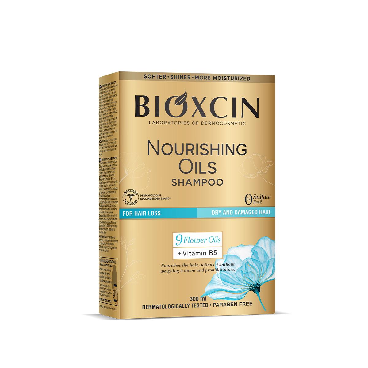 bioxcin nourishing hair care shampoo 300 ml, bottle of bioxcin shampoo with nourishing oils Bioxcin Nourishing Oils Hair Care Shampoo - Restores Shine for Dry, Damaged Hair | 300 ml Bioxcin Nourishing Hair Care Shampoo - 9 Flower Oils bioxcin, hair-care, shampoo, nourishing-oils, dry-hair, damaged-hair, hair-loss, hypoallergenic, sulfate-free, ai-generated