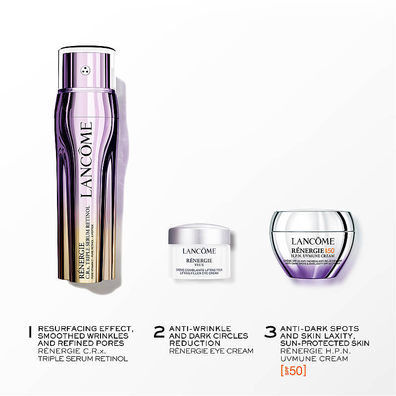 Lancome Renergie Triple Serum Retinol Set with SPF50 Cream & Eye Cream
