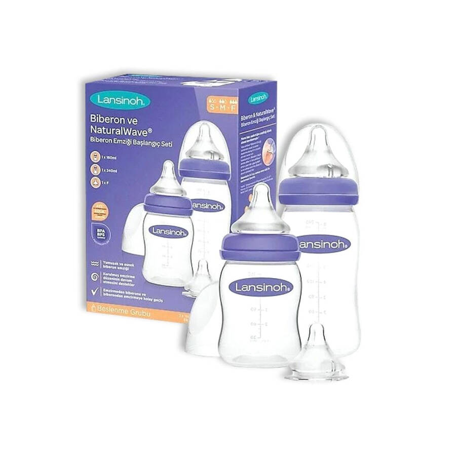 Lansinoh Baby Bottle Starter Set with NaturalWave Nipple