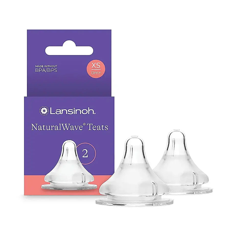 Lansinoh Natural Wave Extra Slow Flow Nipple XS 2-Pack