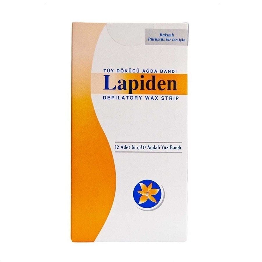 Lapiden Facial Wax Strips for Smooth Skin 12 Count