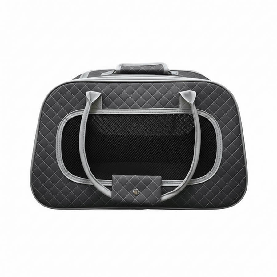 Lavista Kordelya Quilted Pet Carrier for Cats and Small Dogs Smoke