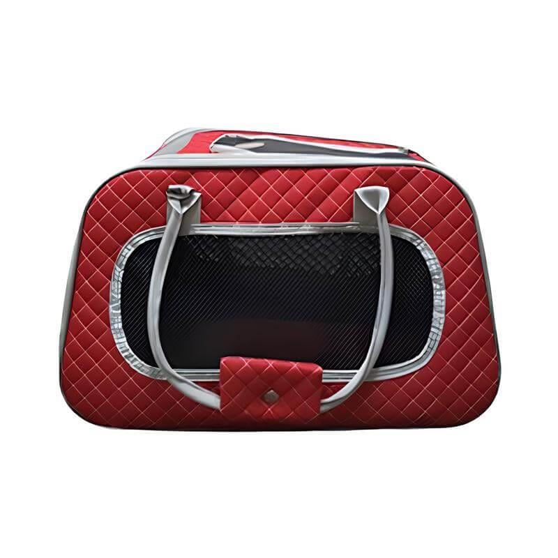 Lavista Kordelya Pet Carrier Bag for Cats and Small Dogs, Quilted Red
