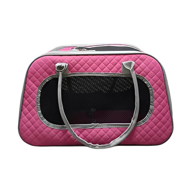 Lavista Kordelya Pet Carrier Bag Pink for Cats & Small Dogs, Quilted Mesh Window