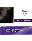 Wella Koleston Permanent Hair Color - Black Hair Dye for Vibrant, Gray Coverage at Home - Hair Dye