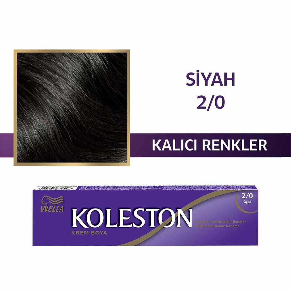 Wella Koleston Permanent Hair Color - Black Hair Dye for Vibrant, Gray Coverage at Home - Hair Dye