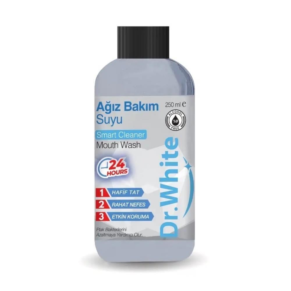 Dr. White Smart Cleaner Mouthwash - 250ml, Mild Flavor, Antibacterial Oral Care Dr. White Smart Cleaner Mouthwash - Mild Flavor & Antibacterial mouthwash, oral care, Dr. White, smart cleaner, antibacterial mouthwash, oral hygiene, fresh breath, plaque bacteria, mild flavor, gentle mouthwash, daily oral care, healthy gums, teeth care, oral protection