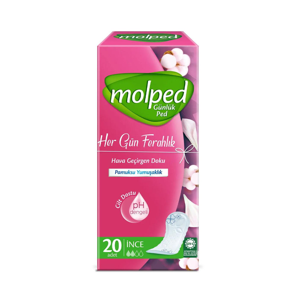 Molped Daily Freshness Breathable Pantyliners 20 Count
