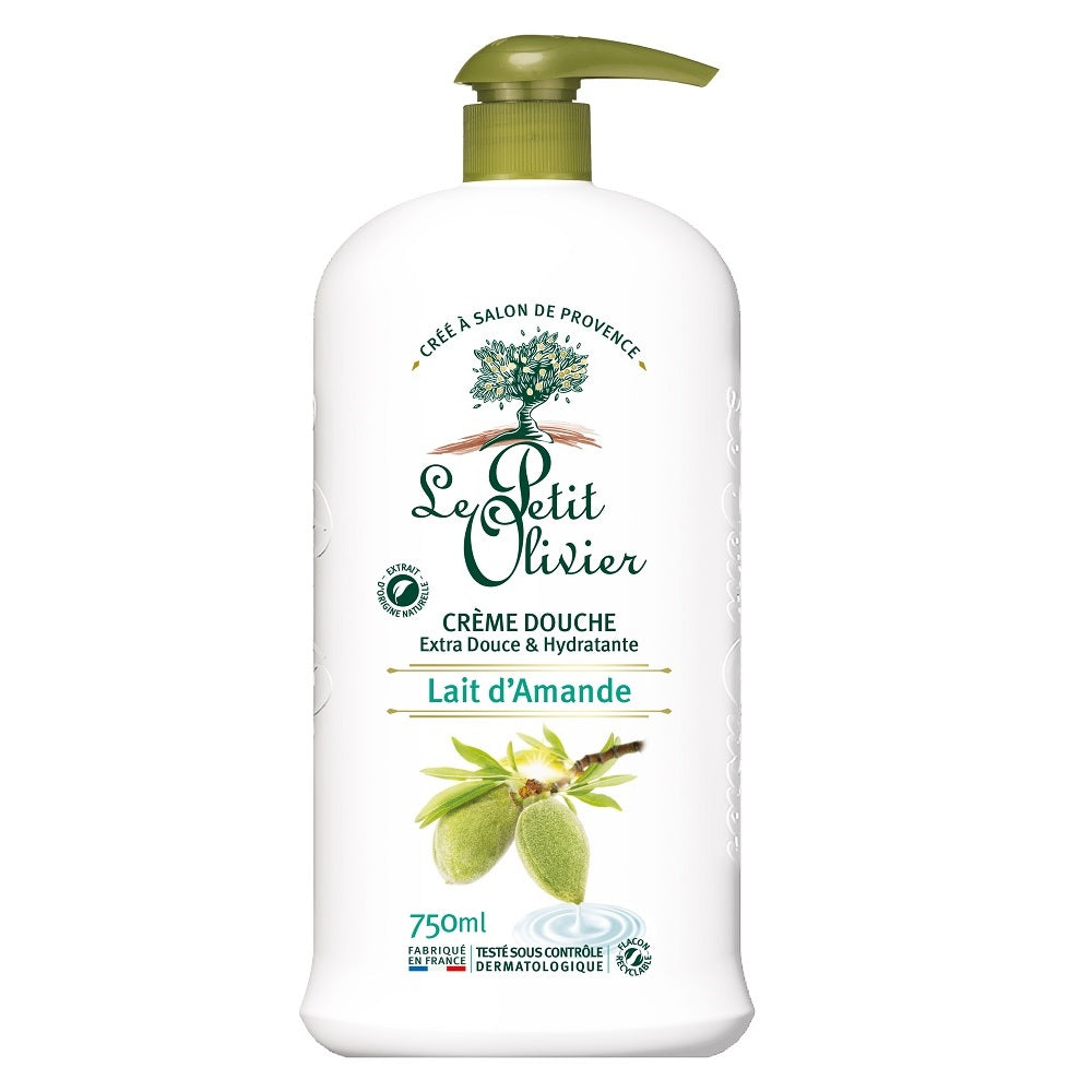 Le Petit Olivier Almond Milk Shower Cream for Soft Skin 750ml