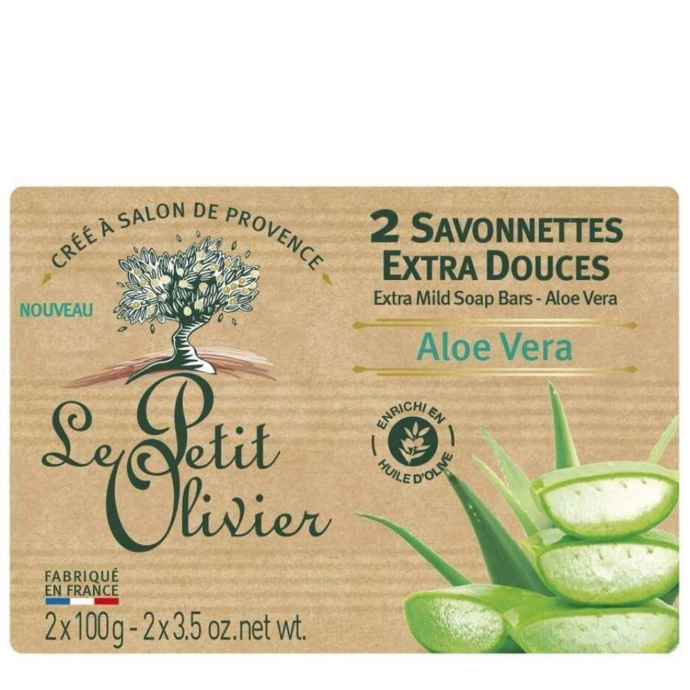 Le Petit Olivier Aloe Vera Traditional Soaps 2x100g