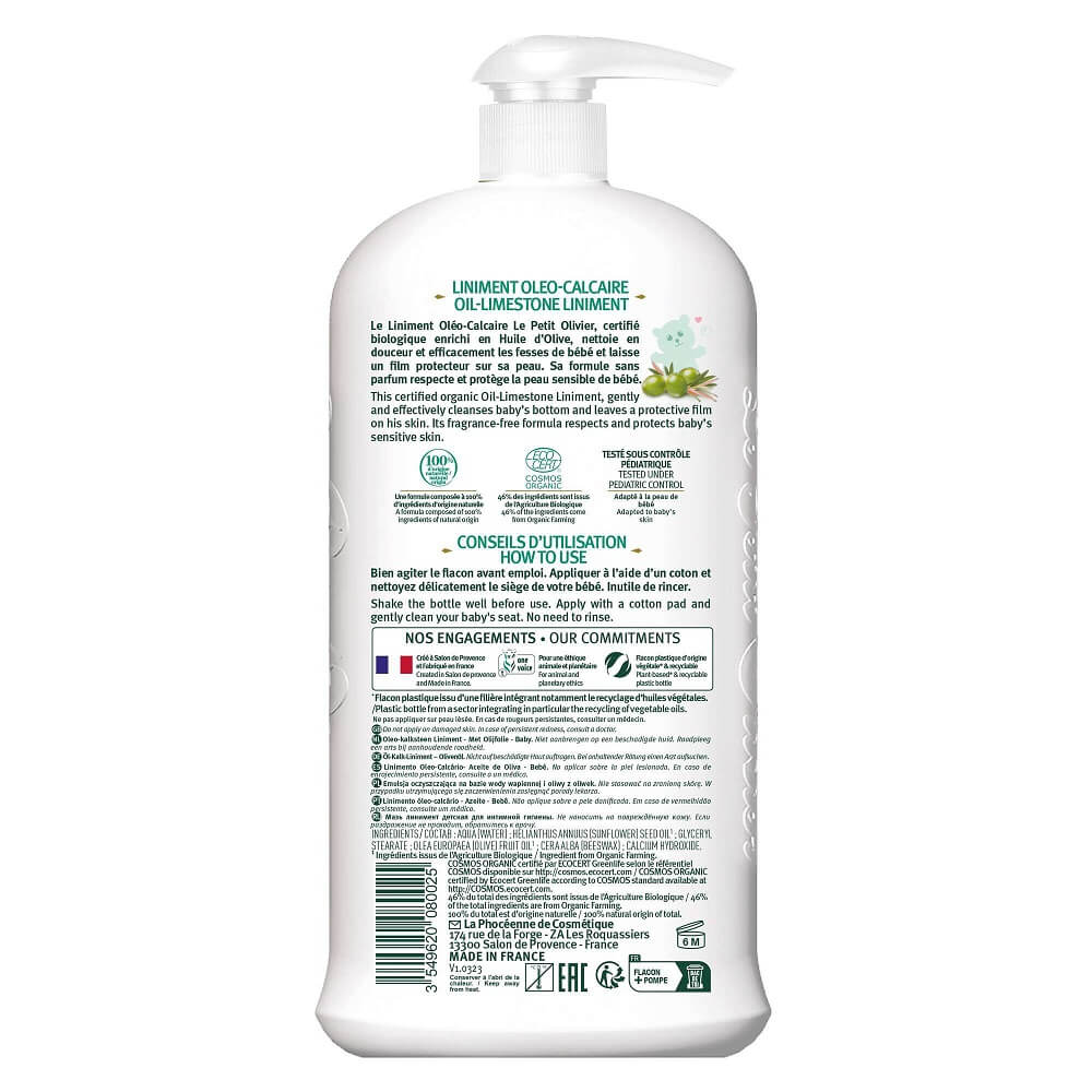 Le Petit Olivier Baby Limestone Liniment Oil for Gentle Care 750ml