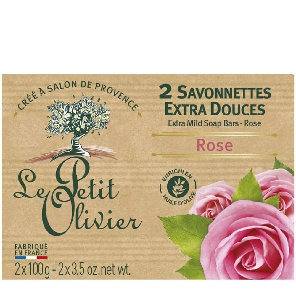 Le Petit Olivier Rose Traditional Soaps for Gentle Cleansing 2x100g