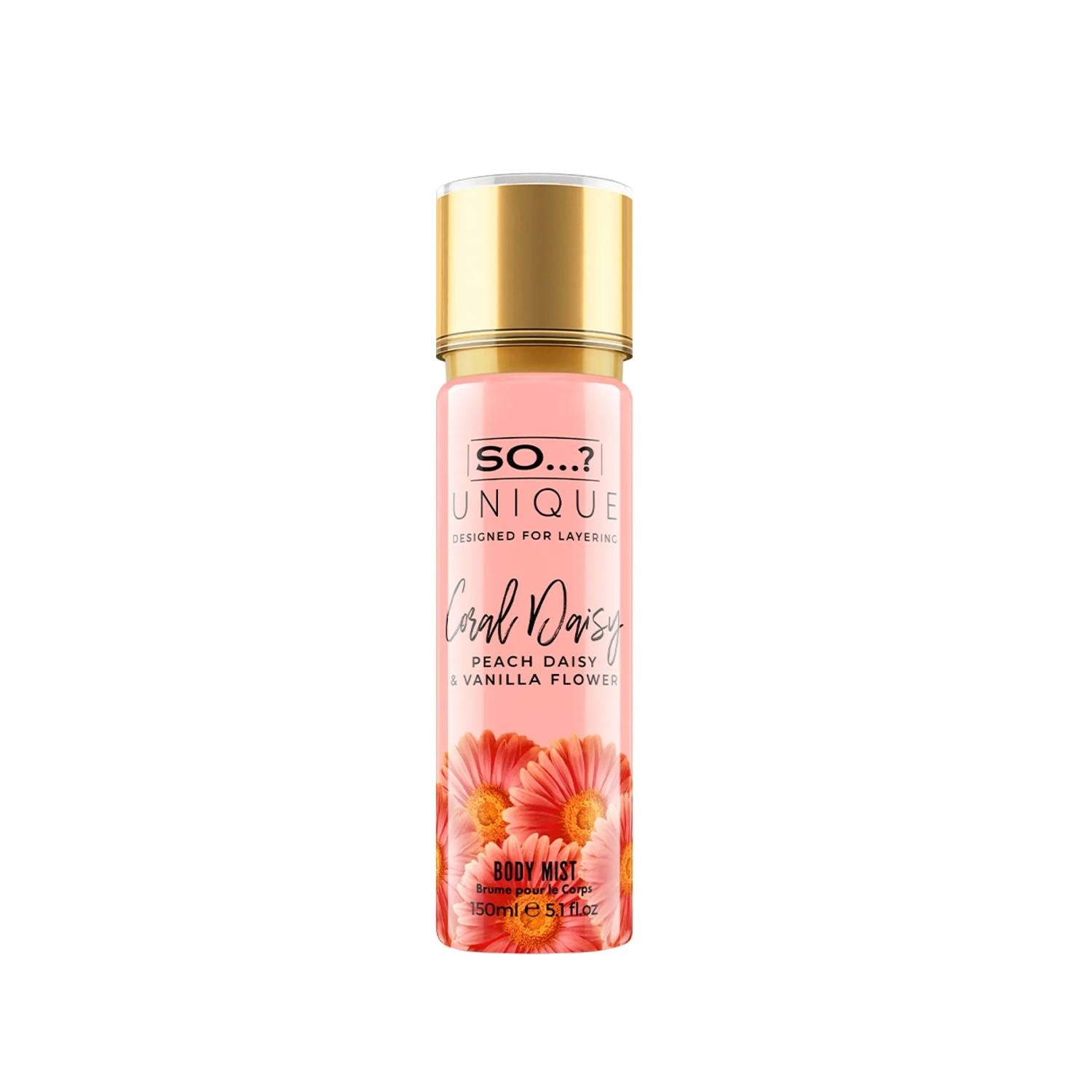 So…? Unique Coral Daisy Body Spray 150ml - Refreshing Fragrance for Daily Use So…? Coral Daisy Body Spray 150ml - Refreshing Daily Fragrance body spray, Coral Daisy fragrance, personal care, fragrance, hygiene products, refreshing scent, daily use, personal hygiene, fragrant body spray, unique fragrance, confidence booster, daily refreshment