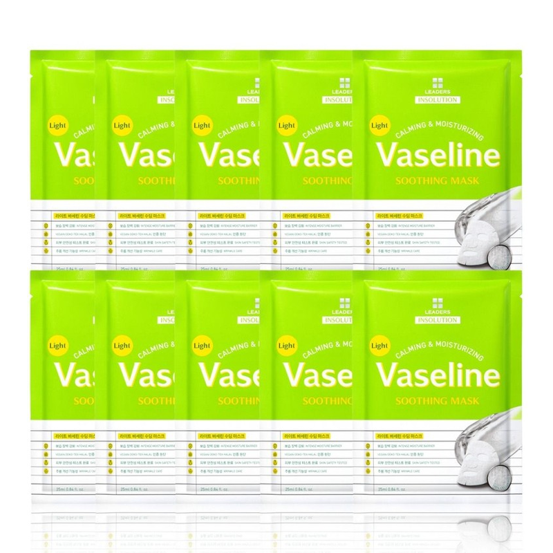Leaders Insolution Light Vaseline Refreshing Mask 10-Pack