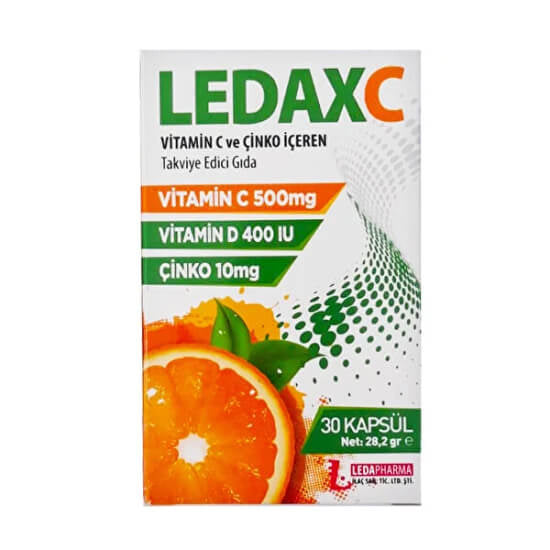 Ledapharma Ledaxc Vitamin C, D &amp; Zinc Supplement 30 Capsules