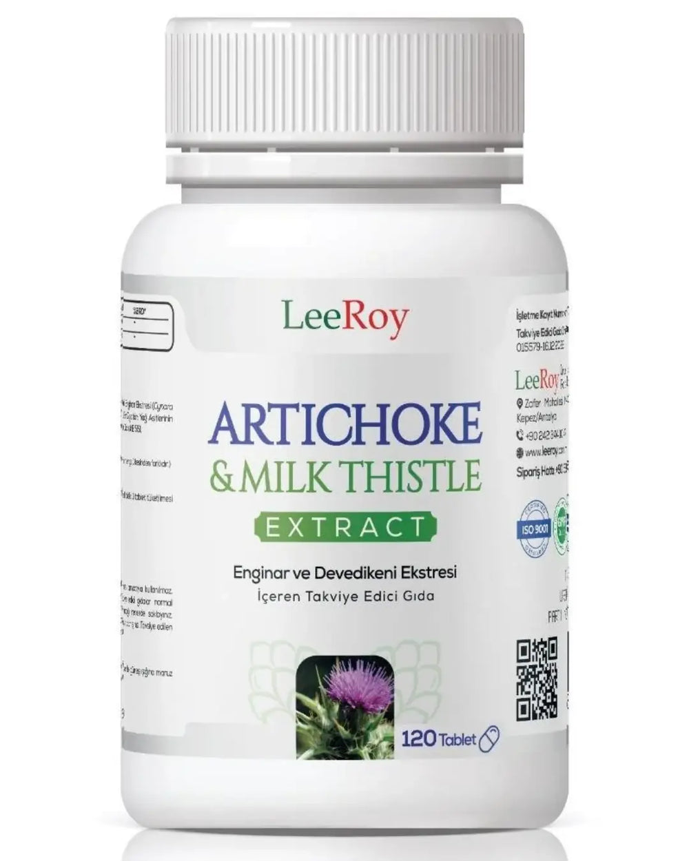 Leeroy Artichoke & Milk Thistle Herbal Supplement 120 Tablets
