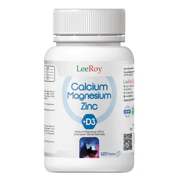 Leeroy Calcium Magnesium Zinc Mineral Support 120 Tablets