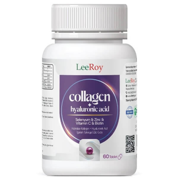 Leeroy Collagen &amp; Hyaluronic Acid Supplement 60 Tablets