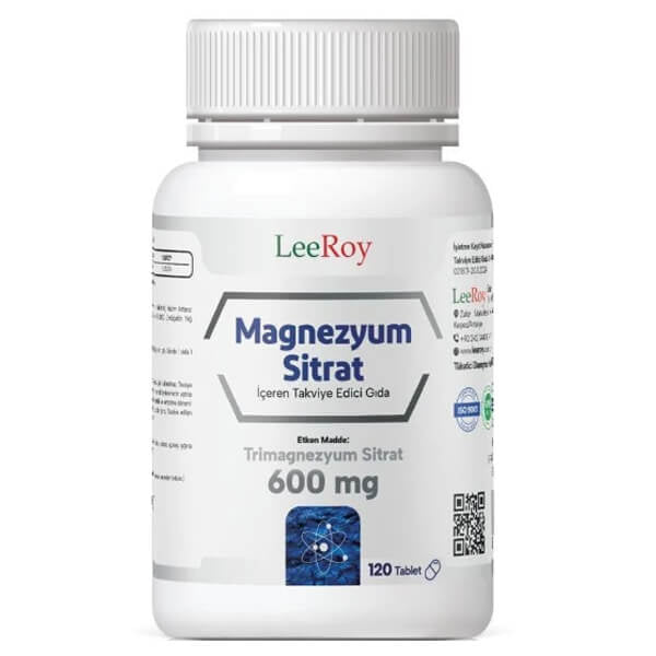 Leeroy Magnesium Citrate Dietary Supplement 120 Tablets