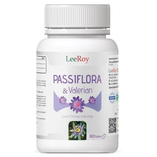 Leeroy Passiflora Supplement for Relaxation Support 60 Tablets