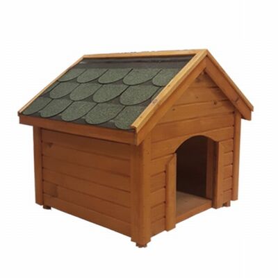 Leos Medium Wooden Dog House Weather-Resistant Shelter 112x85x88cm