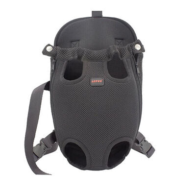 Lepus Space Front Pet Carrier Breathable Mesh Black Medium