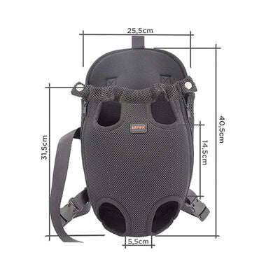 Lepus Space Front Pet Carrier Breathable Mesh Black Medium
