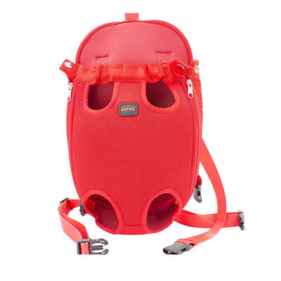 Lepus Space Dog Front Carrier Breathable Mesh Red Medium