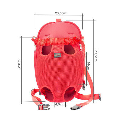Lepus Space Dog Carrier Front Pack Breathable Mesh Red Small