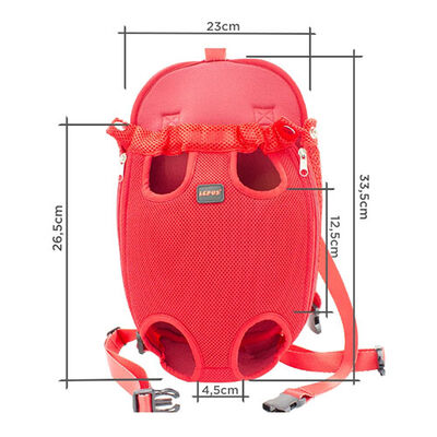 Lepus Space Dog Carrier Front & Backpack Red X-Small