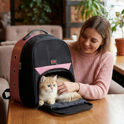 Lepus Astronaut Pet Carrier Pink for Cats and Small Dogs