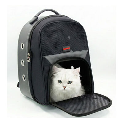 Lepus Astronaut Pet Carrier Bag Breathable Mesh Black