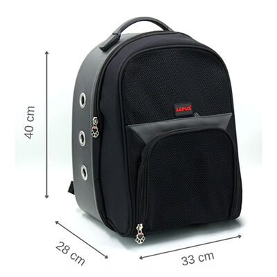 Lepus Astronaut Pet Carrier Bag Breathable Mesh Black
