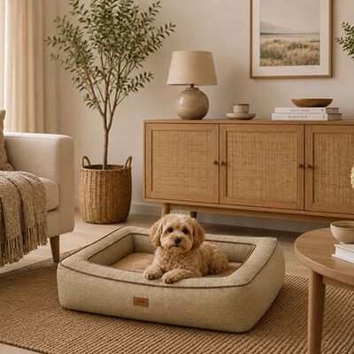 Lepus Comfort Khaki Green Visco Pet Bed Large 100x70 cm