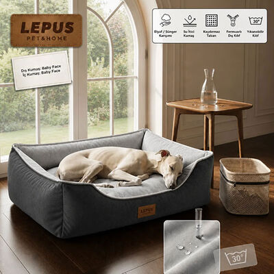 Lepus Dolce Premium Pet Bed Anthracite Large 90 x 75 cm