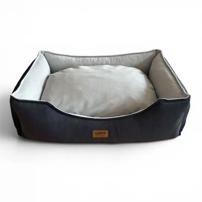 Lepus Dolce Premium Anthracite Pet Bed Soft Baby Face Fabric Medium